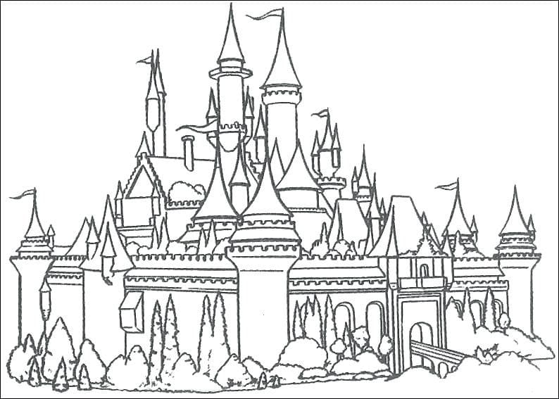 Desenho Castelo Maravilhoso para Colorir 9