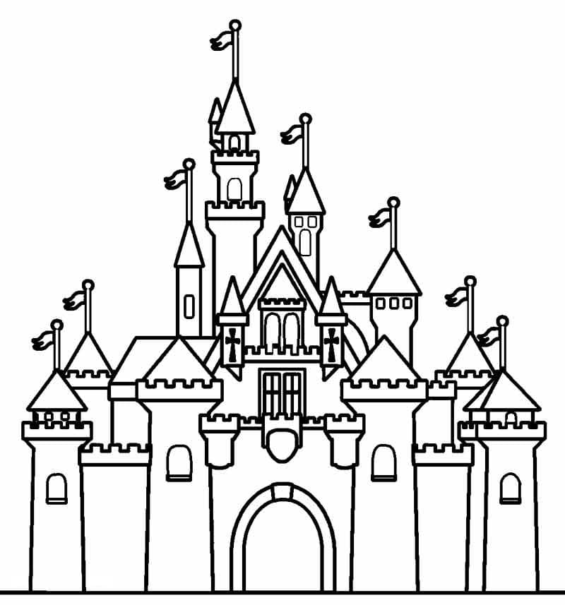 Desenho de Belo Castelo para Colorir