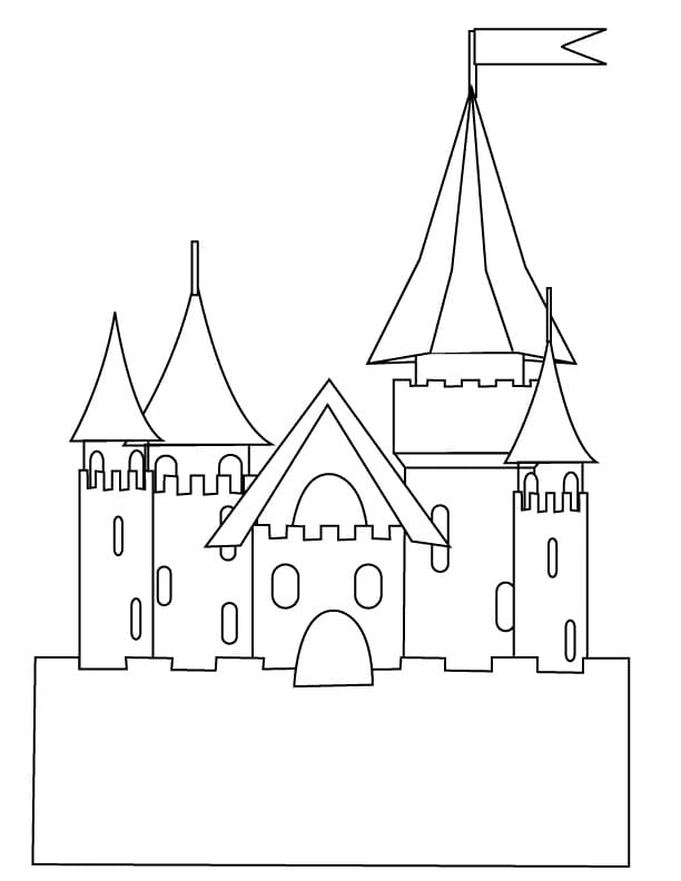 Desenho de Castelo Download Pdf para Imprimir
