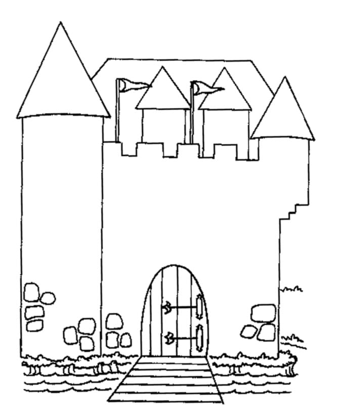 Desenho de Castelo Imprimivel Pdf para Colorir