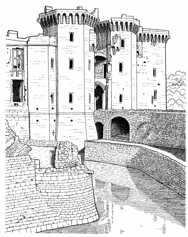 Desenho de Castelo Infantil Grátis para Colorir