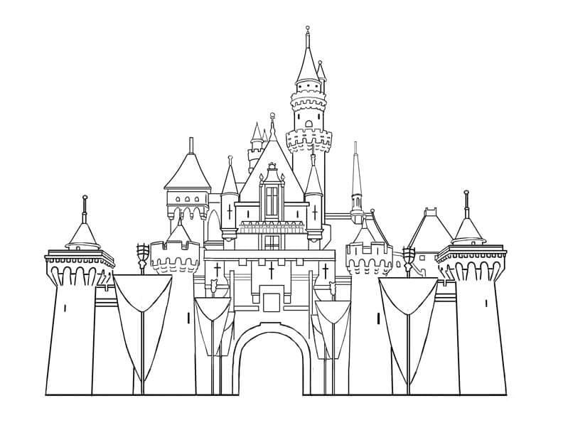 Desenho de Castelo para Colorir Download Pdf