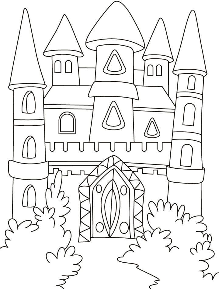 Desenho de Castelo para Colorir Grátis Pdf Download