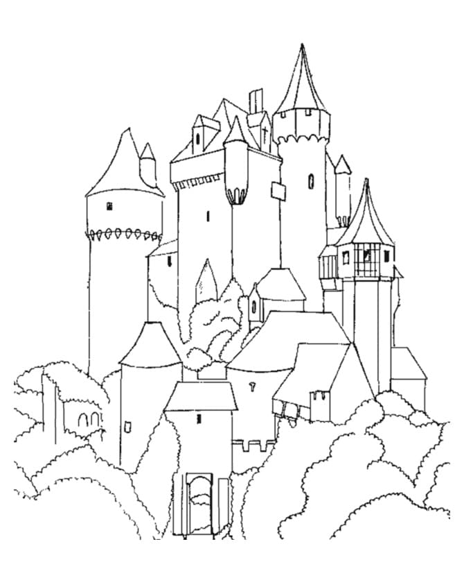 Desenho de Castelo para Imprimir Download