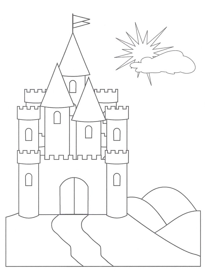 Desenho de Castelo para Imprimir Grátis Download