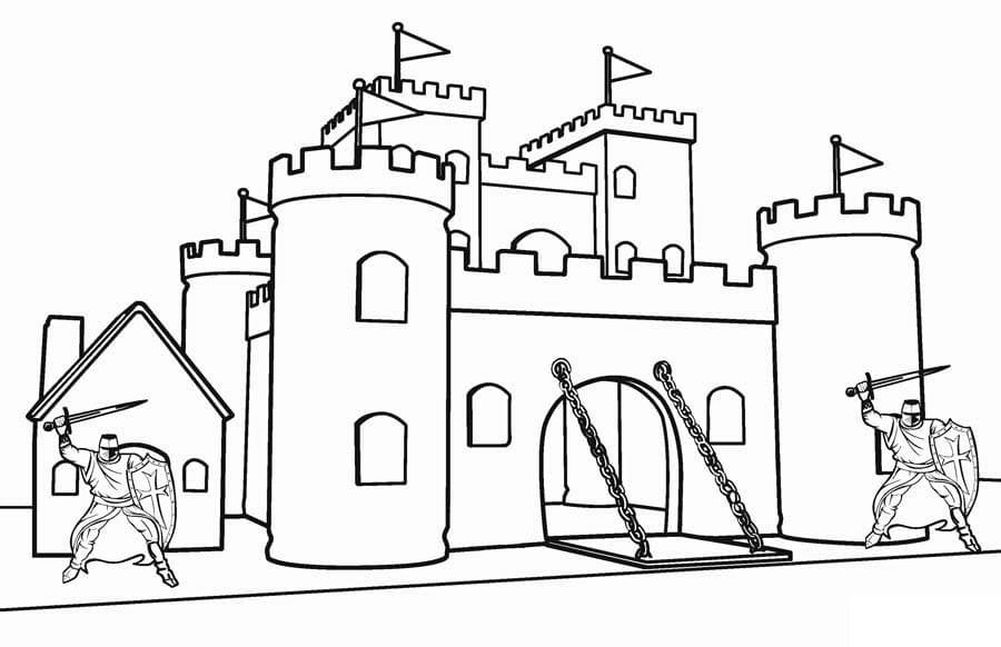 Desenho de Castelo para Imprimir Pdf Grátis