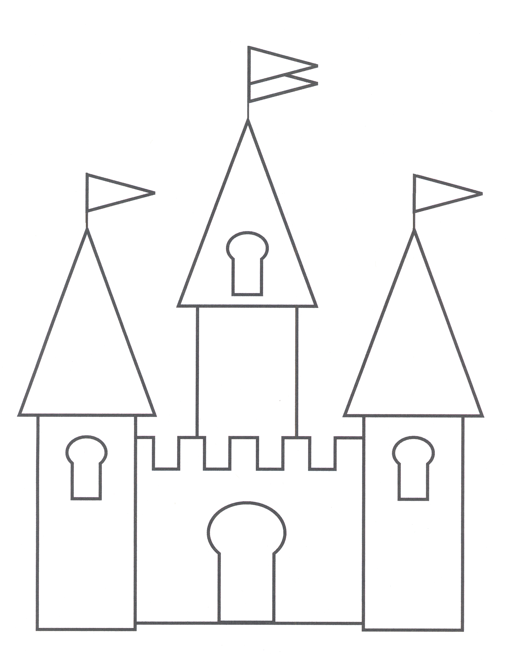 Desenho de Castelo Pdf para Colorir