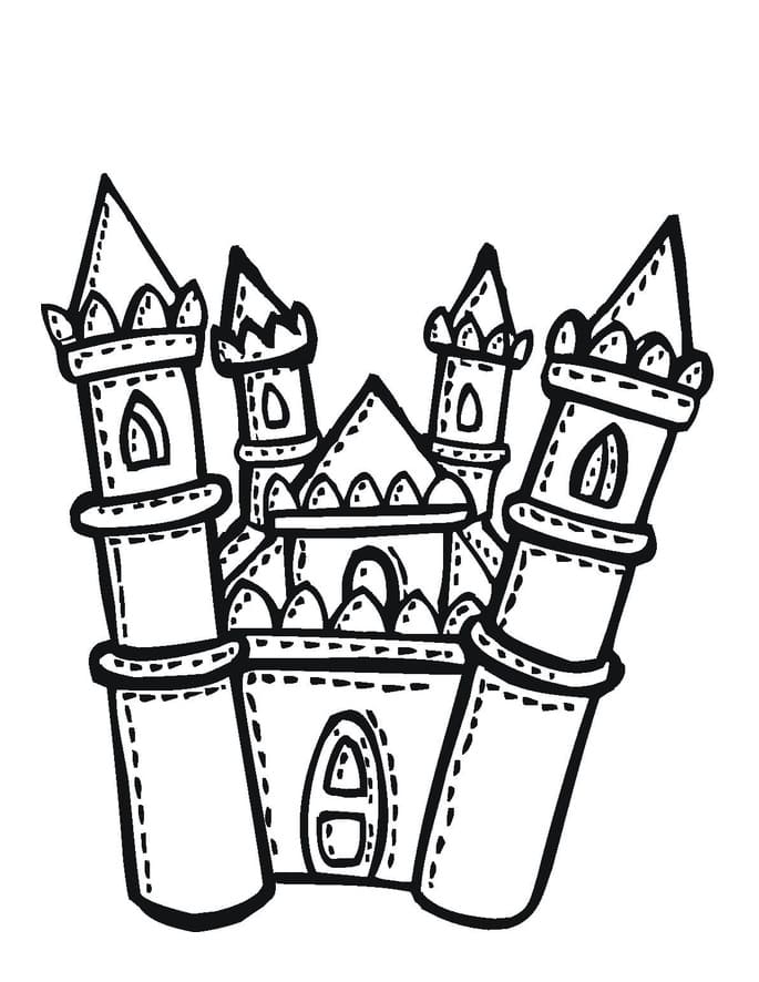 Desenho de Castelo Pdf para Imprimir Grátis