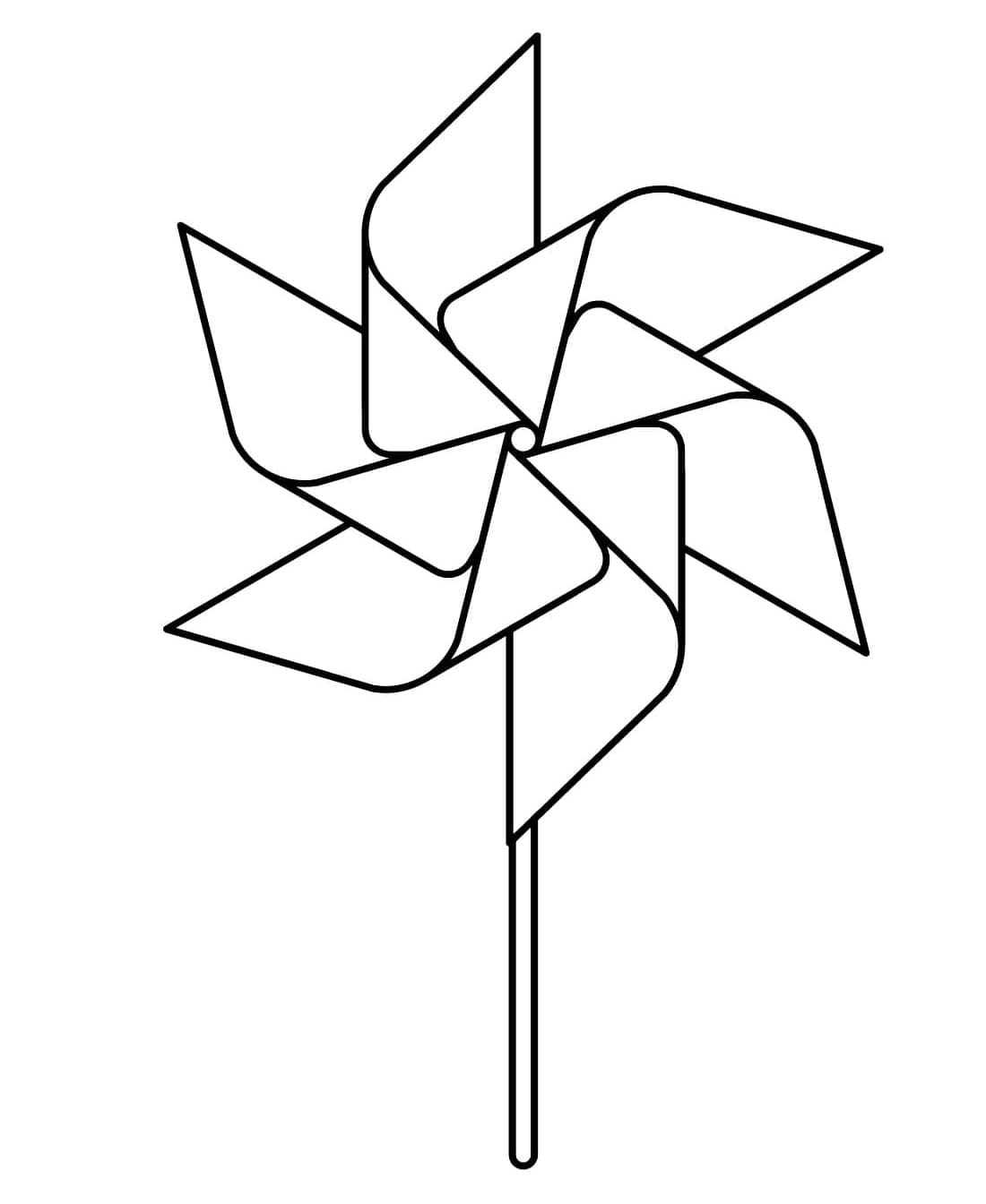 Desenho de Catavento Fofo para Colorir