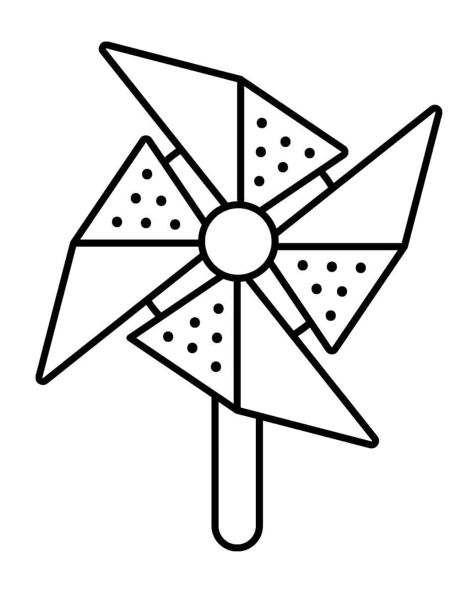 Desenho de Catavento para Crianças de 3 Ano para Colorir