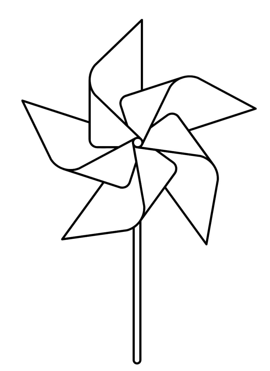 Desenho de Catavento Perfeito para Colorir