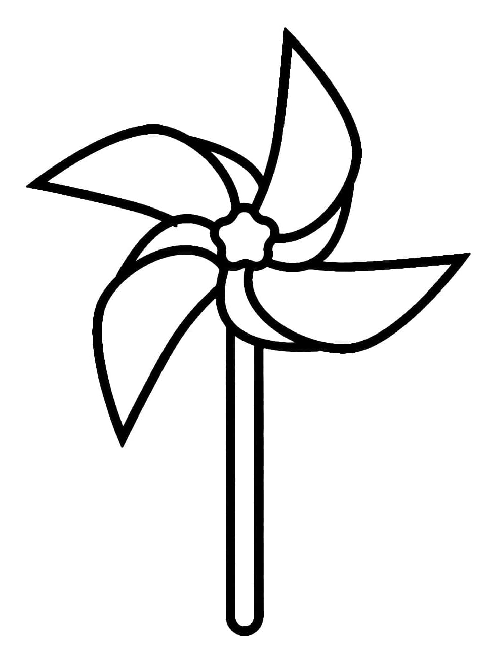 Desenho de Foto de Catavento para Colorir
