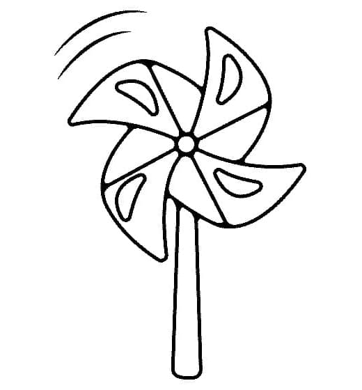 Desenho de Imagem de Catavento para Colorir