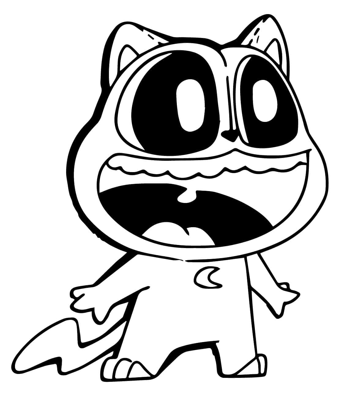 Desenho de Catnap Fofo para Colorir