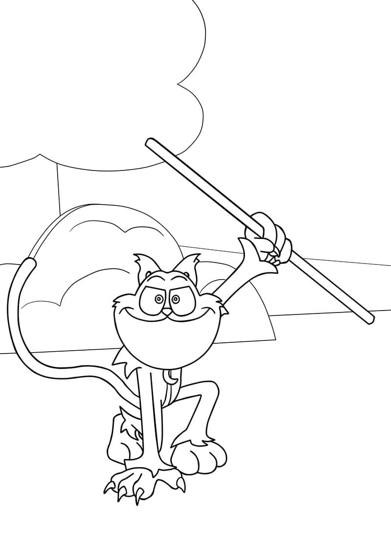 Desenho de Catnap Imprimivel para Colorir