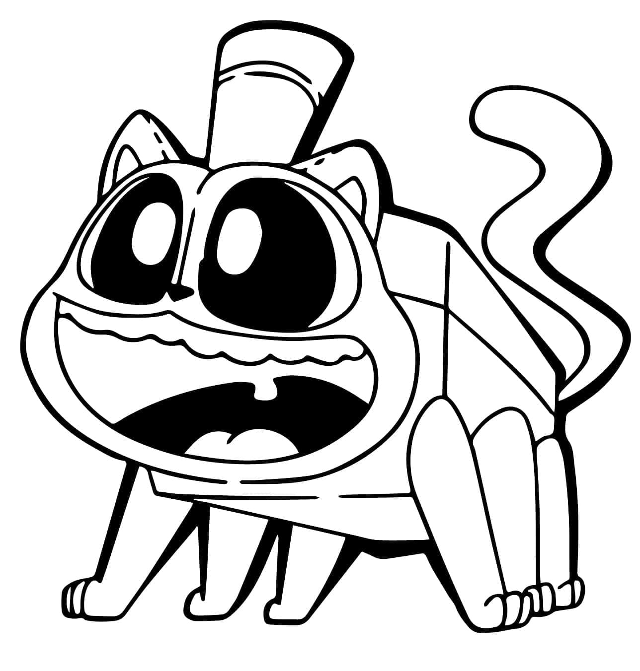 Desenho de Catnap Muito Fofo para Colorir
