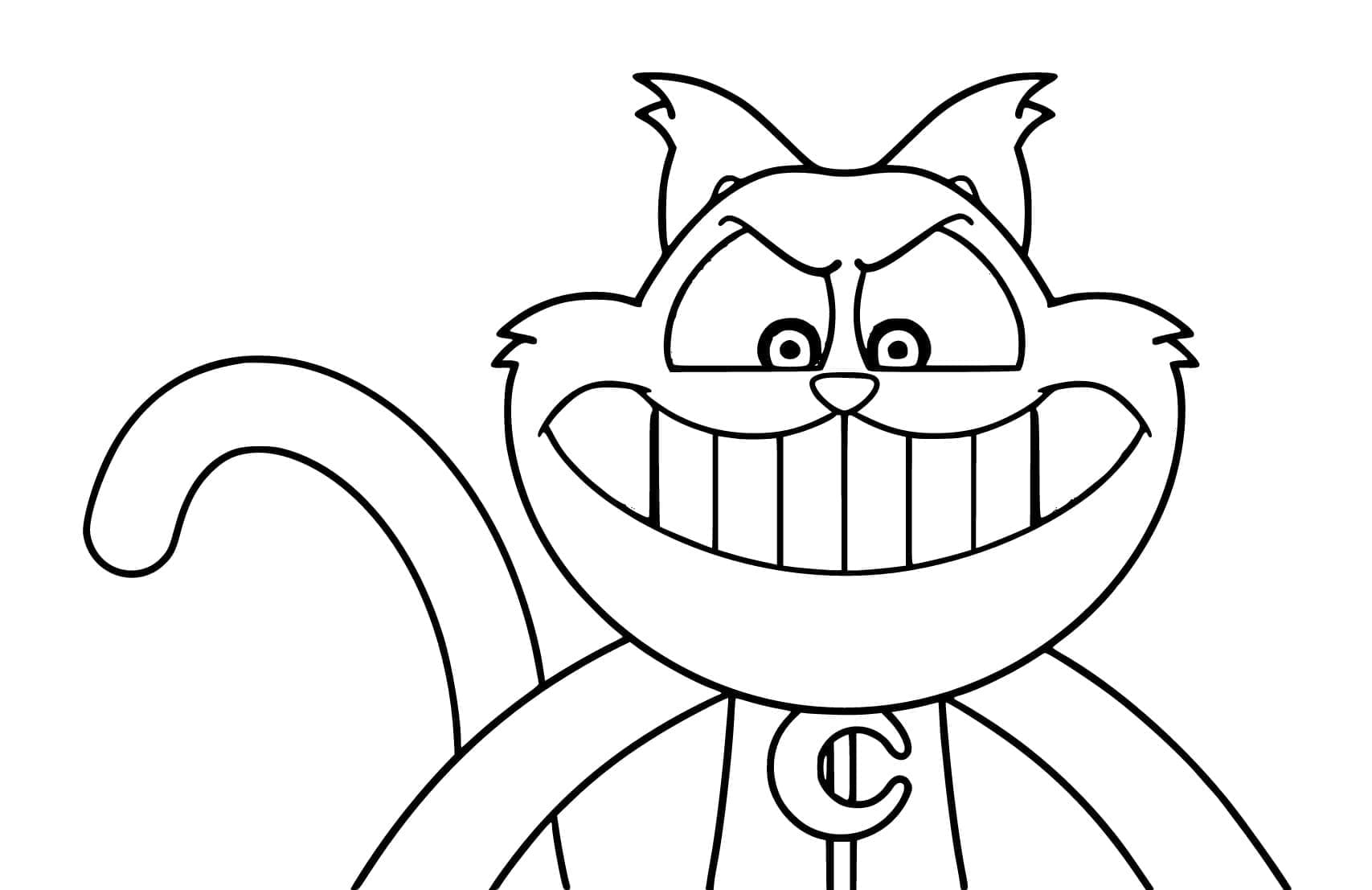 Desenho de Catnap Poppy Playtime Smiling Critters para Colorir