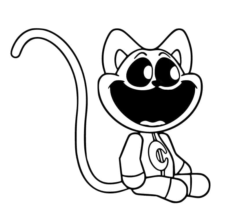 Desenho de Catnap Rindo para Colorir