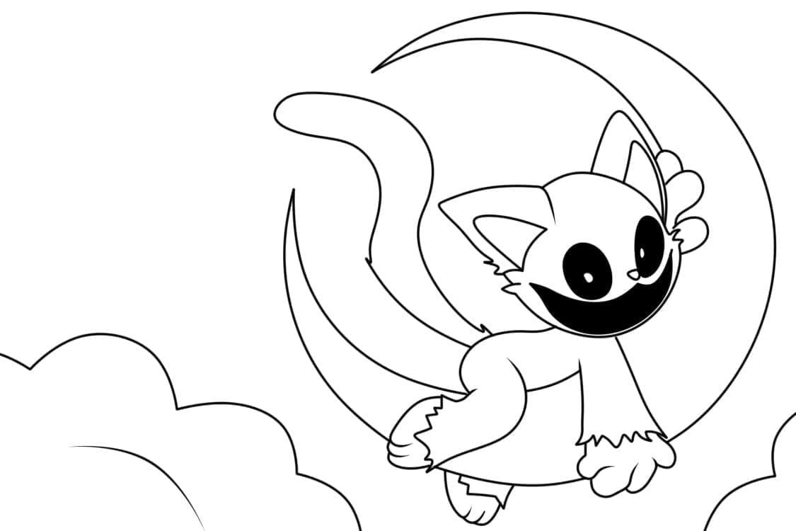 Desenho de Catnap Smiling Critters para Crianças para Colorir