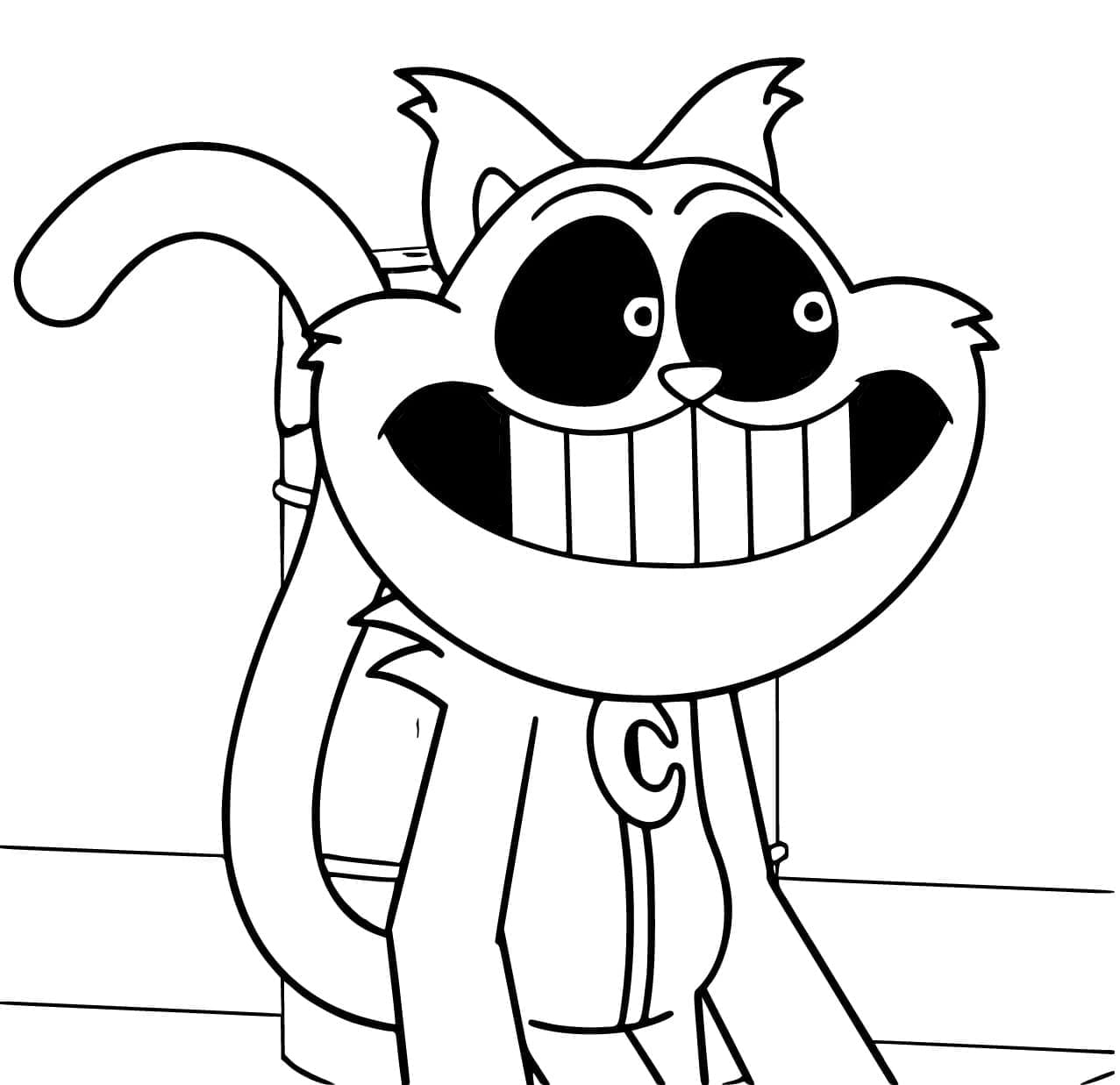 Desenho de Catnap de Desenho Animado para Colorir