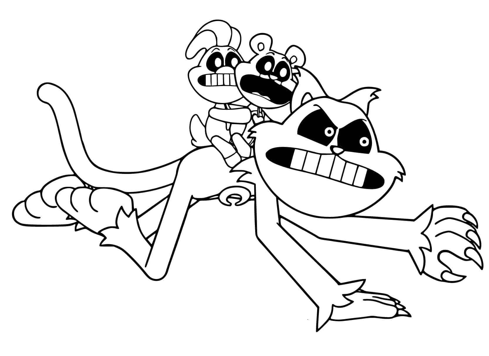 Desenho de Catnap de Poppy Playtime para Colorir