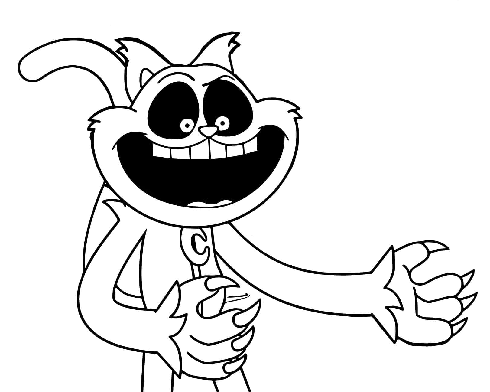 Desenho de Poppy Playtime Catnap para Colorir