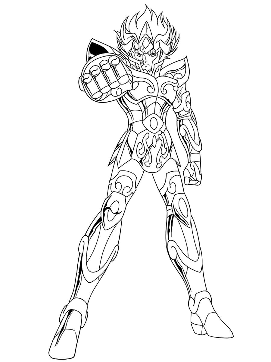 Desenho de Aiolia de Leão para Colorir