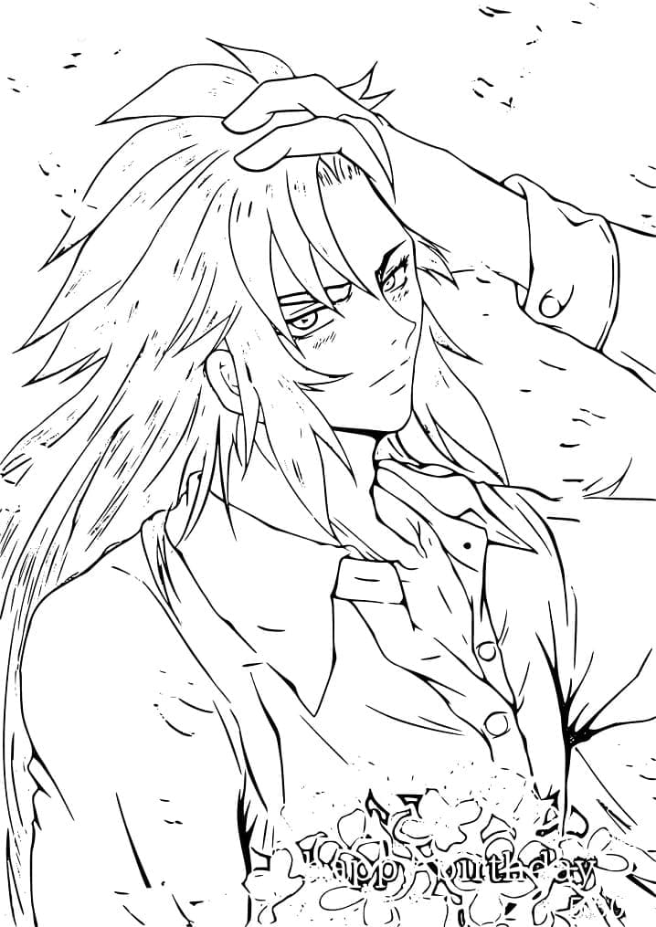 Desenho de um Personagem de Cavaleiros do Zodíaco para Colorir
