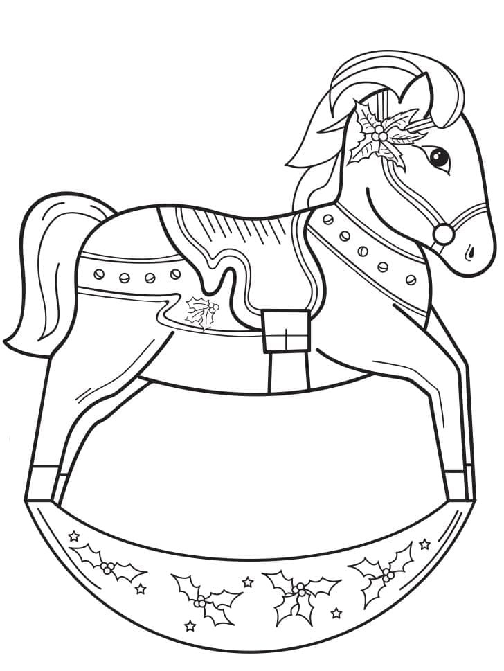 Desenho de Cavalo de Pau Infantil para Imprimir