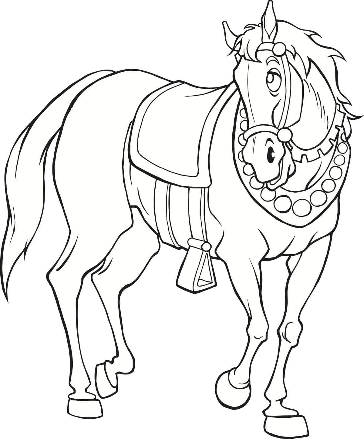 Desenho de Belo Cavalo para Colorir