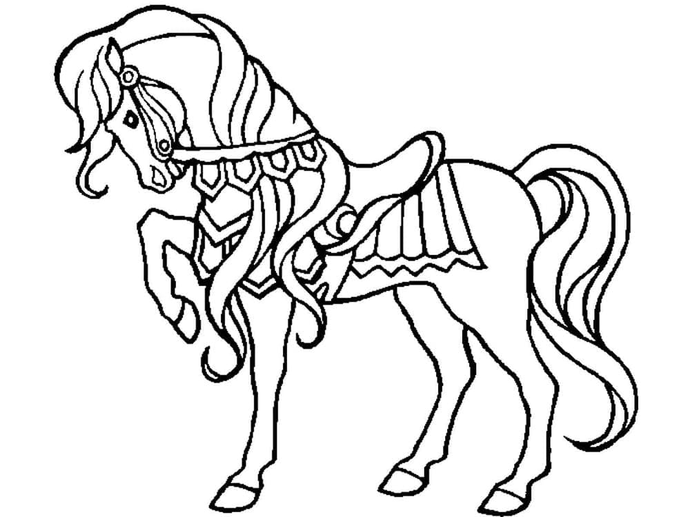 Desenho de Cavalo Imprimivel para Colorir
