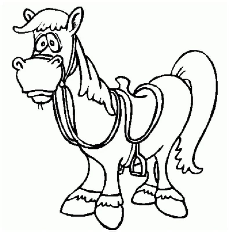 Desenho de Cavalo Triste para Colorir