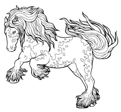 Desenho de Um Cavalo Muito Lindo para Colorir