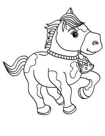 Desenho de Cavalo Baby para Imprimir Grátis