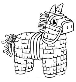 Desenho de Cavalo Pinhata para Colorir