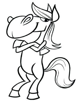 Desenho Pdf de Cavalo Grande de Desenho Animado para Baixar grátis