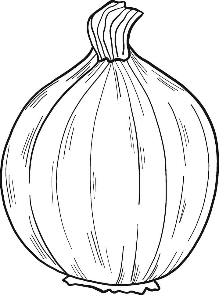 Desenho de Cebola Infantil para Imprimir
