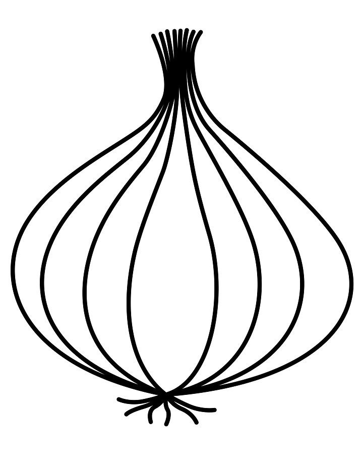 Desenho de Cebola para Colorir Pdf