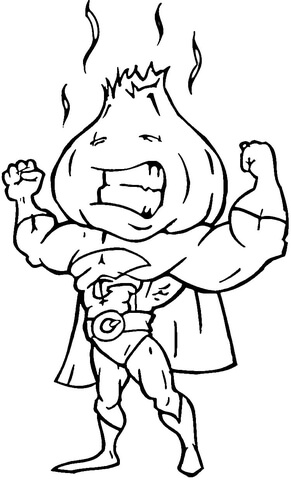 Desenho de Super Herói Cebola Imprimivel Download