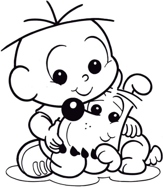 Desenho de Cebolinha e Bidu para Colorir