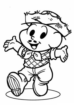 Desenho do Cebolinha Festa Junina Turma da Mônica para Colorir