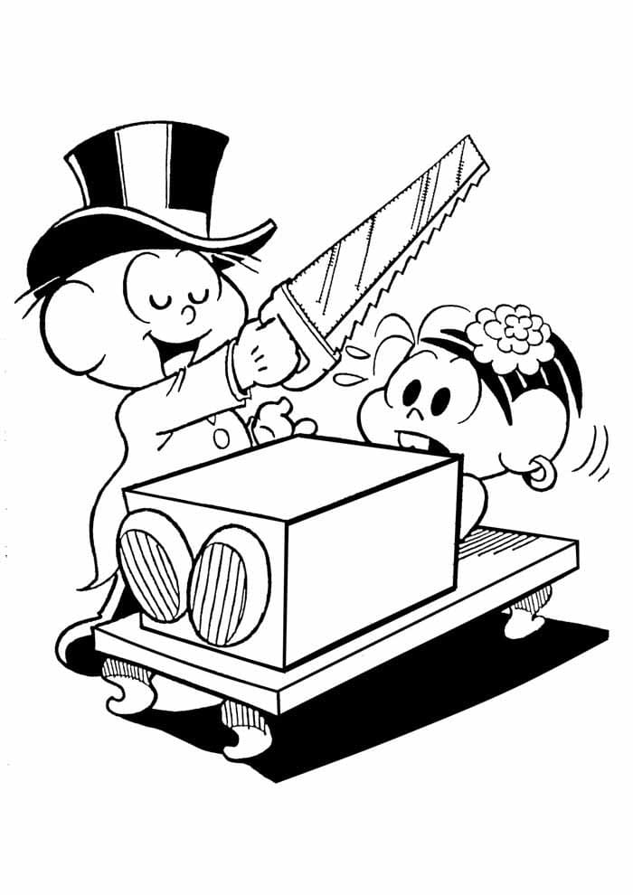 Desenho do Cebolinha Mágico Turma da Monica para Colorir