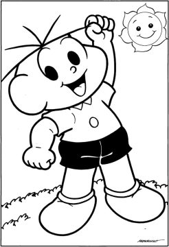 Desenho do Cebolinha Sorrindo para Colorir