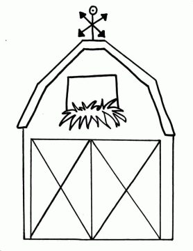 Desenho de Celeiro Colorido para Colorir Pdf