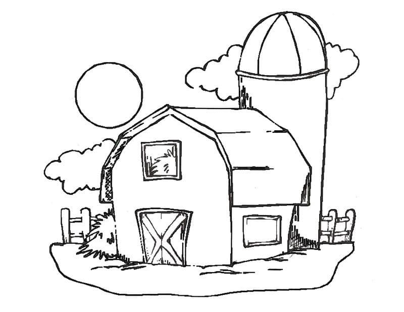 Desenhos de Celeiro para Colorir