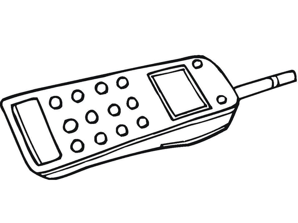 Desenho de Celular Bonito para Colorir Pdf