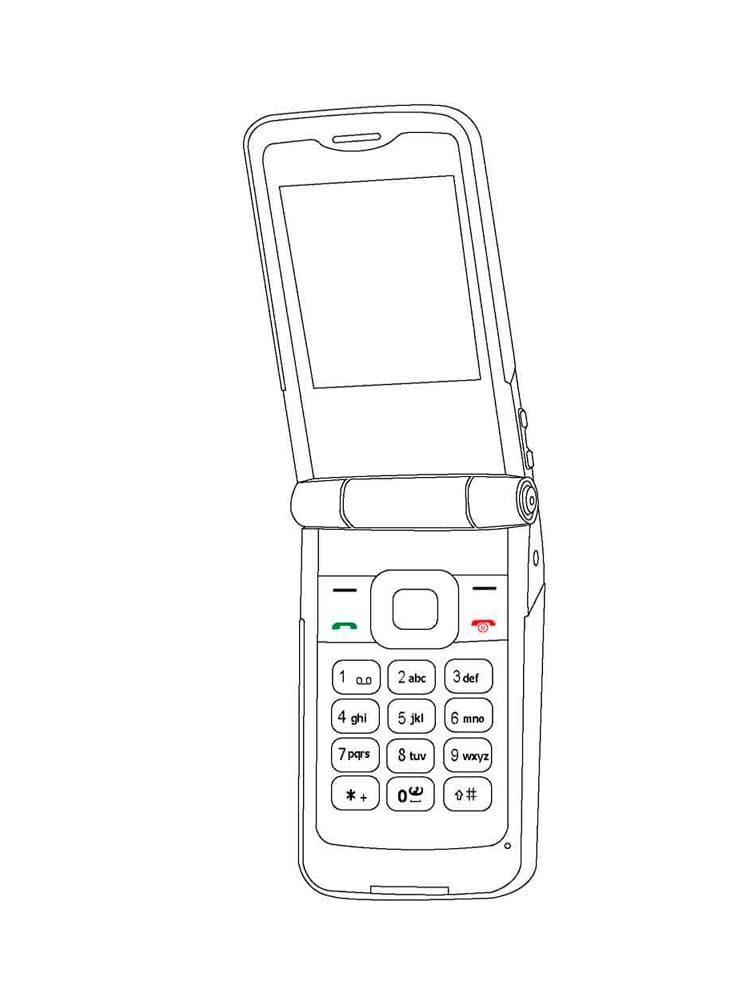 Desenho de Celular com Fone Imprimivel Download