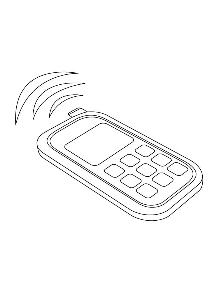 Desenho de Celular Grande para Colorir Pdf