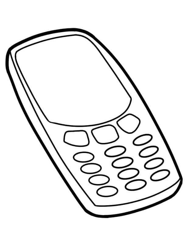 Desenho de Celular Moderno para Imprimir