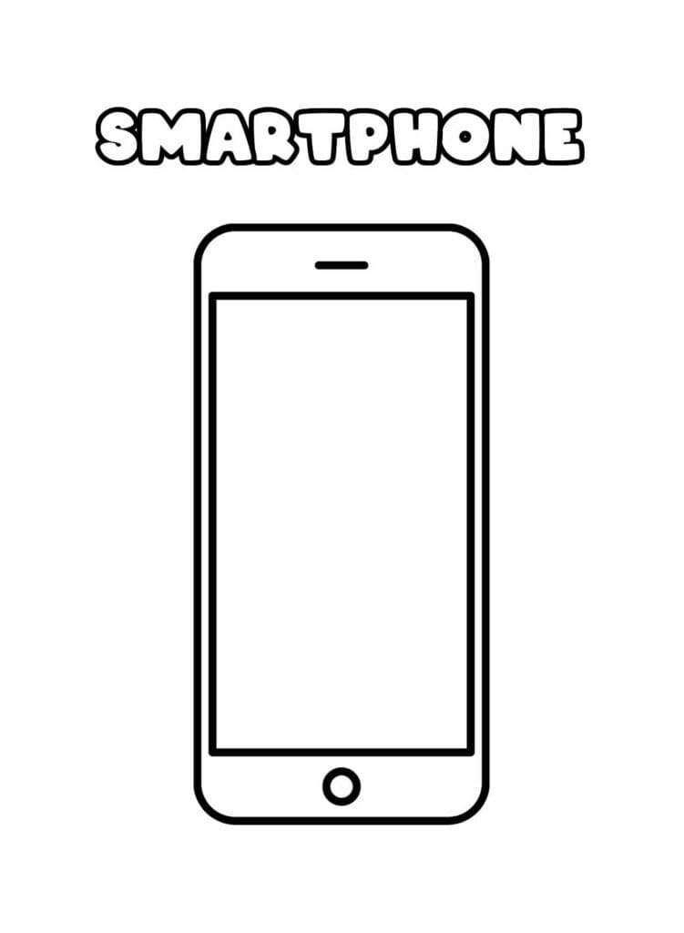Desenho de Celular no Bolso para Colorir Pdf